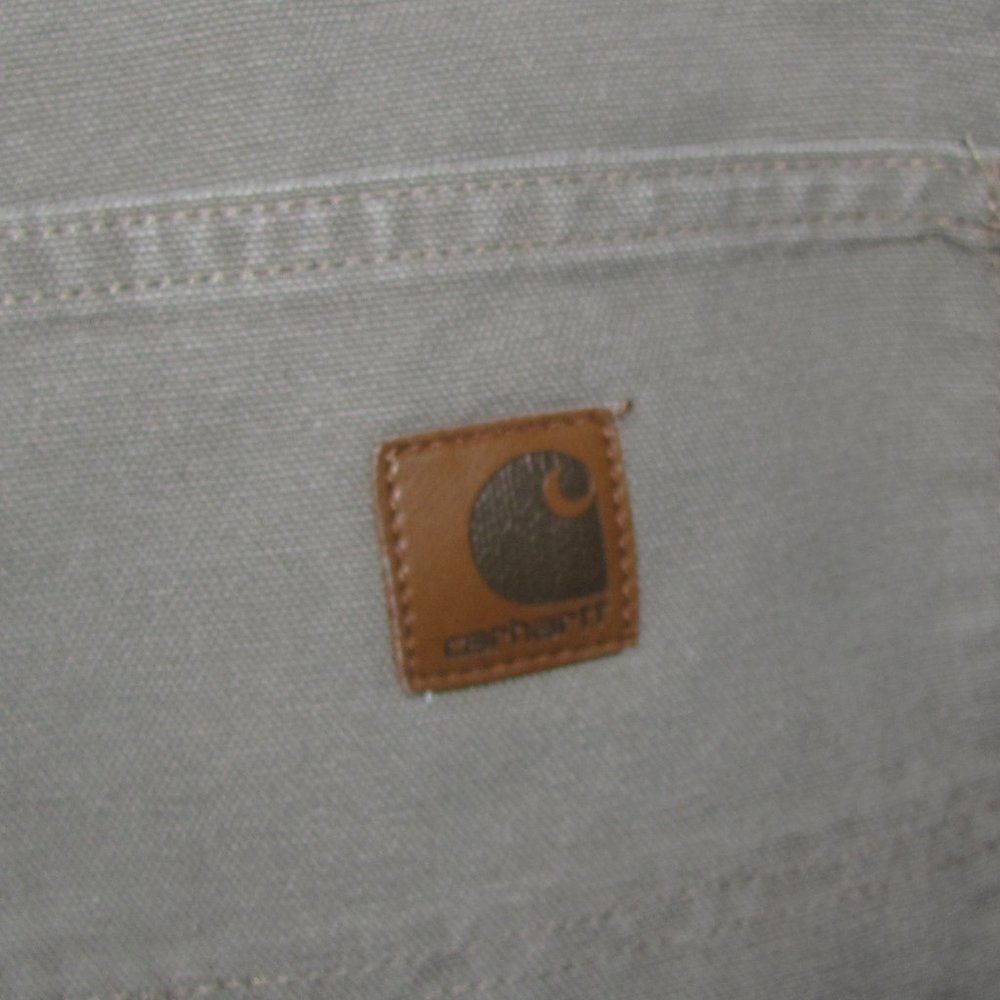 Mens' Carhartt Green Brown Drab Cargo Shorts Size 43 x 8 - Picture 3 of 8